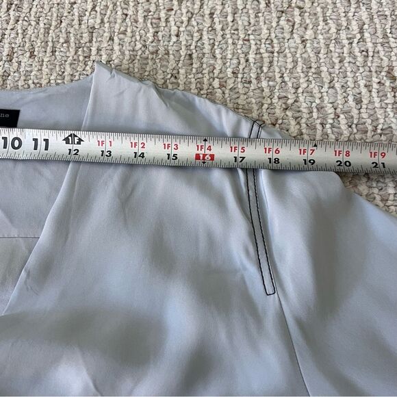 RAG & BONE Debbie Silk Wrap Top in Grey Blue - Picture 11 of 14